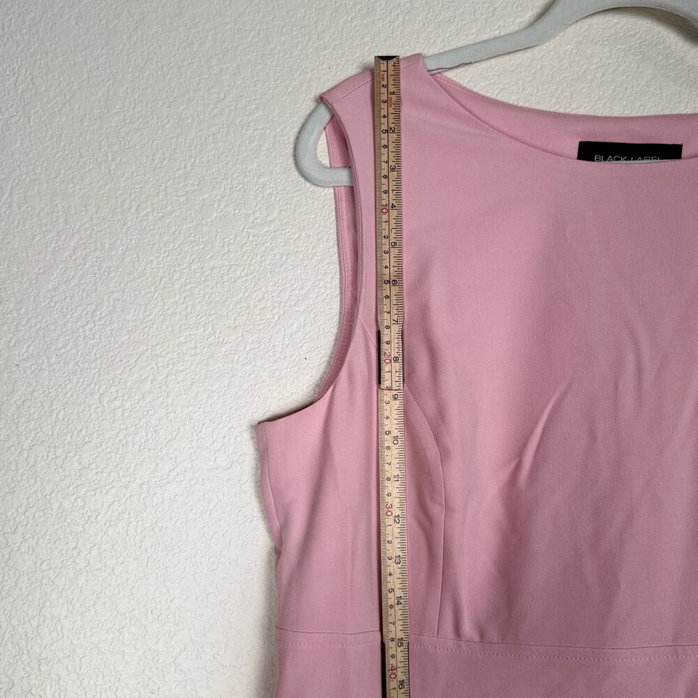 NWT Black Label by Evan-Picone Women’s Classic Pink Dress Sleeveless Size 16 - Picture 4 of 12